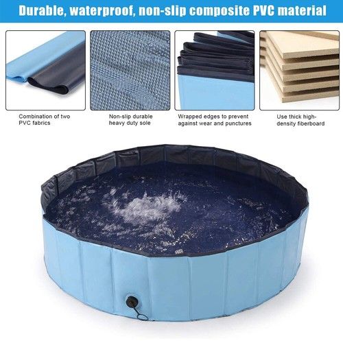 Large Pet Bath Dog Swimming Pool Splash Bath Paddling Pool Puppy Bathtub New