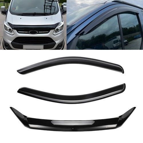 Wind Deflector Bonnet Stone Guard For Ford Transit Custom 2012-2018 EXTERNAL FIT