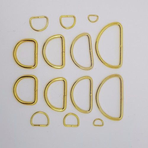 Wide Choice of Metal Gold D-Rings O-Rings Loops Slider Bars Buckles for Webbing