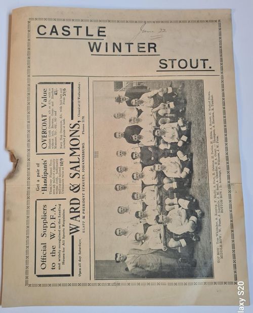 VERY RARE Football Match Programme - 1929 Transvaal v England — image 3