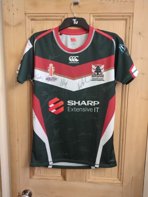 Lebanon Cedars Rugby League Jersey Full Squad Signed World Cup 2021 Squad... — image 1