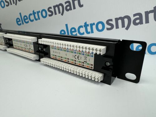 24 Port 1U CAT6 Krone 110 Dual IDC UTP Patch Panel for 19" Network Data Cabinet — image 11