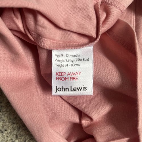 3x Girls JOHN LEWIS Pure Cotton Long Sleeve Tops  Age 9-12 Months *BNWOT* — image 4
