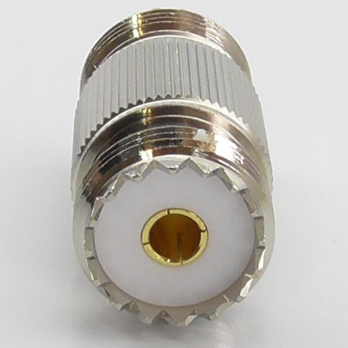 UHF SO239 Female Socket Adaptor RF PL259 Barrel Joiner Coupler - Interseries — image 3