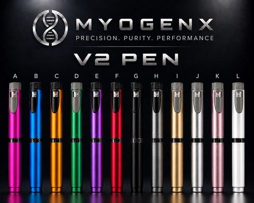 V2 Reusable Metal Beauty Pen Peptide Pen + 5 x 3ml Cartridges - UK STOCK.