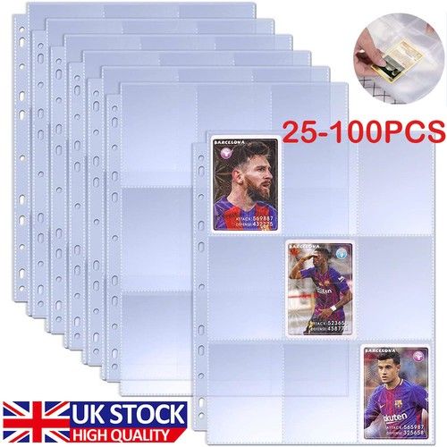 Double-Sided 9-Pocket Pages Trading Card Sleeves Pages Collectors for Pokemon UK
