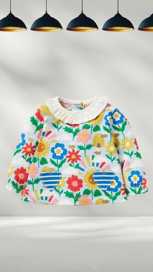 Ex Baby Boden Long Sleeve Cotton Big Applique Jersey Applique Top (A Bit Defect) — image 1