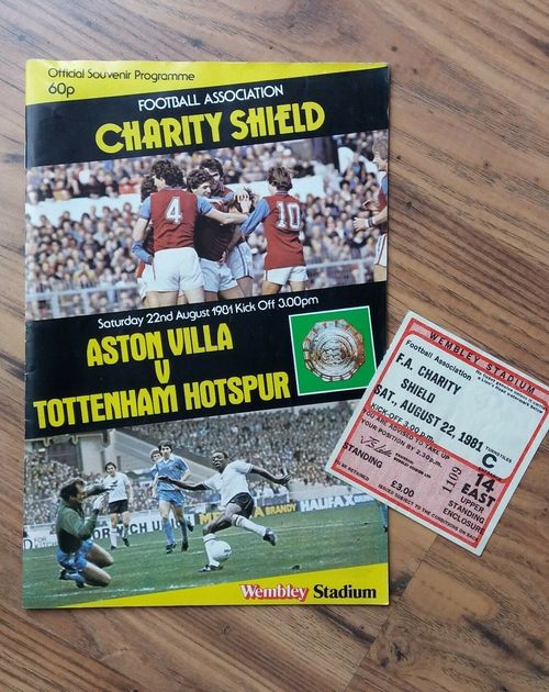 1981 Charity Shield Programme & Ticket – Aston Villa vs Tottenham — image 1