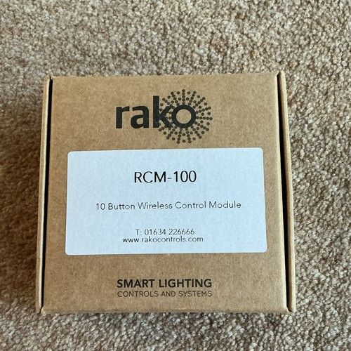 Rako RCM-100 Wireless Control Module 10 Button Black Battery Powered CE UKCA