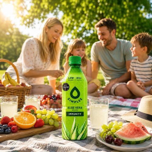 SIMPLEE Aloe Vera Drink Juice With Bits Immunity Drinks 500ml (Pack of 12) — image 4