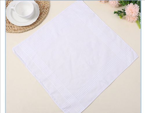12PCS Mens Large White Square Handkerchief Soft Cotton Hankies Hankerchiefs AA — image 13