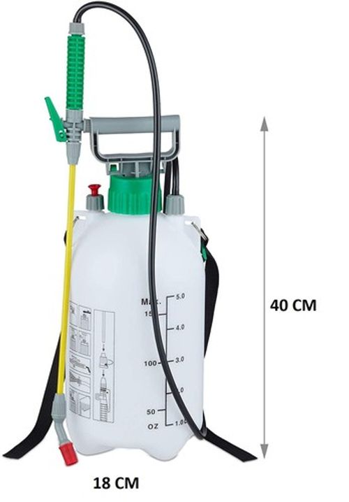 5L GARDEN PRESSURE SPRAYER – PORTABLE HAND PUMP CHEMICAL WEED SPRAY BOTTLE
