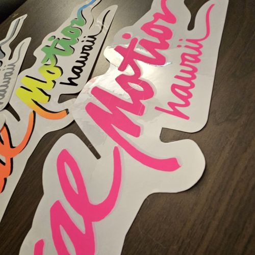 VTG Local Motion Hawaii Sticker Neon Fade, Pink, Gray 5"x18" 80s 90s Sticker Lot — image 6