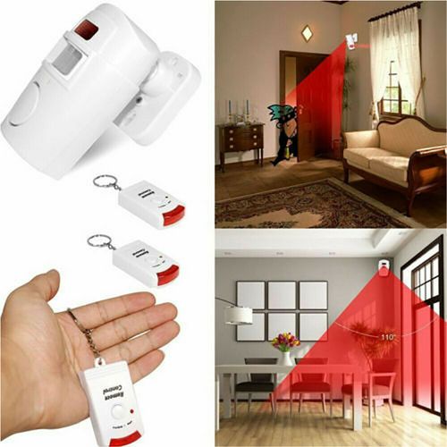 Wireless PIR Motion Sensor Alarm with 2 Remote Control Shed Home Garage Security — image 4