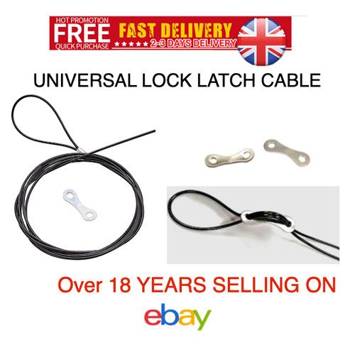 GARAGE DOOR Spares Universal LOCK LATCH CABLE WIRE Henderson Garador Cardale