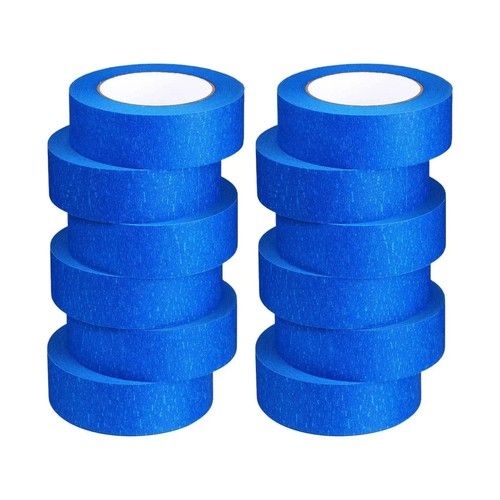 BLUE MASKING TAPE 50M X 25MM-50MM PAINTERS DIY CRAFTS UV-RESISTANT CLEAN PEEL