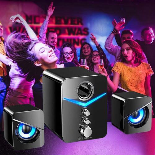 Computer Speakers Surround Sound System LED PC Gaming Bass USB Wired for Desktop — image 14