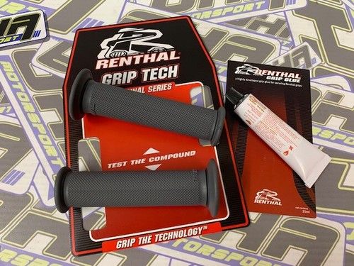 Renthal Original Motorcycle Road Race Track Handlebar Grips Medium & Grip Glue