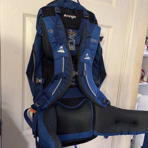 Vango Contour 50+10S Blue Hiking Rucksack Backpack Quick Adjust Pre-Owned Used — image 6