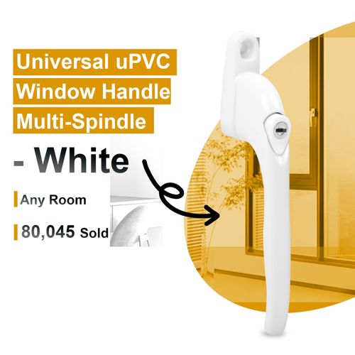 UPVC Universal Window Handle Inline Locking Espag Double Glazing White 40MM UK — image 4
