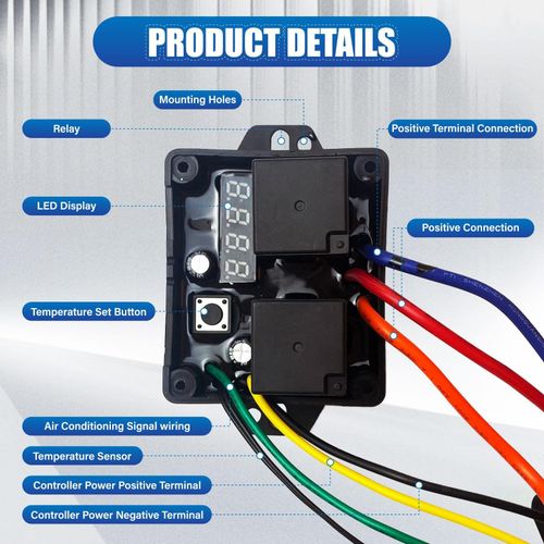 Digital Radiator Fan Controller 12V/24V Digital Thermatic Fan Switch Kit — image 5