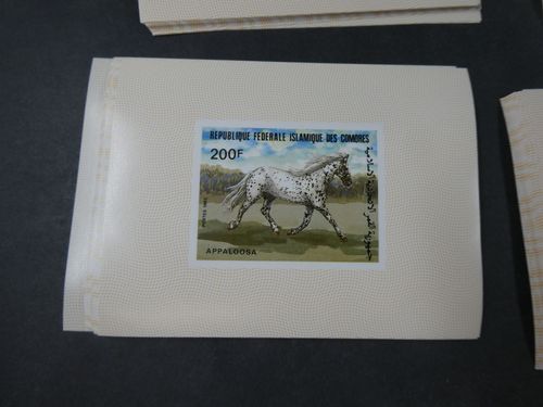 Comoros 1983, 25 Unperforated Special Block Series "Horse Breeds", **/MNH — image 5
