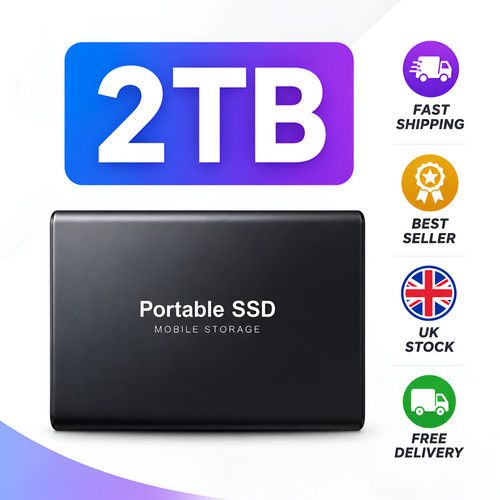 2TB External Hard Drive SSD Disk Memory Storage USB 3.0 HDD for PC Laptop Phone — image 2