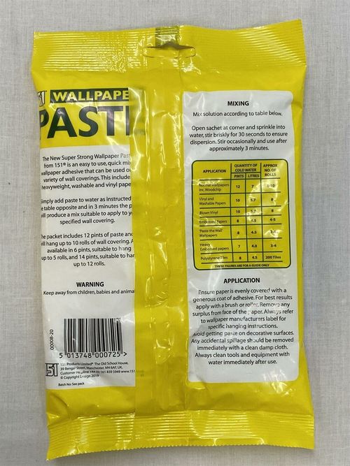 Extra Strong Wallpaper Adhesive Paste Super Stick Paste Hangs up to 10 Rolls — image 3