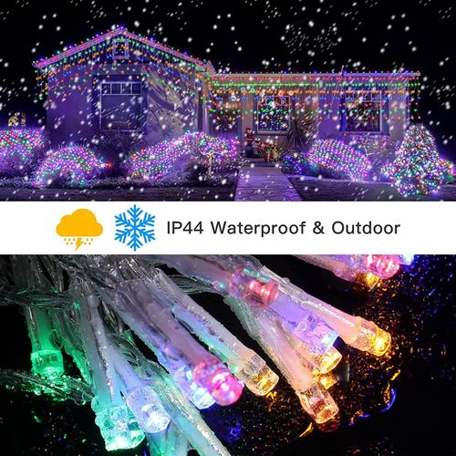 Christmas Lights 240 LED Icicle Waterfall Snow Chaser Outdoor Xmas Home Decor — image 1