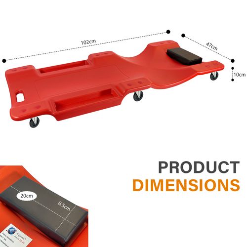 40 Inch Professional Rolling Mechanics Car Creeper Crawler Board Under Car Tool — image 3