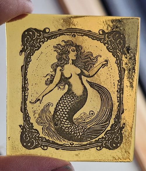 Stained Glass Mermaid piece traditional kiln fired amber glass mermaids