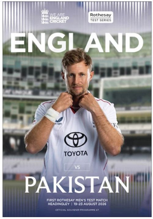 2026 England v Pakistan 1st Test at Headingley Programme