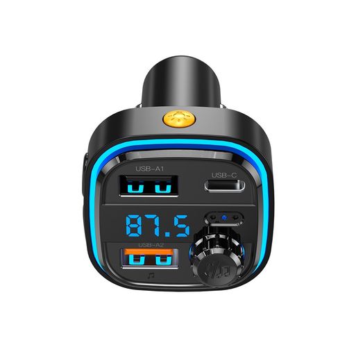 Bluetooth 5.0 Wireless FM Transmitter Radio MP3 Player USB-C Car Charger Adapter — image 8