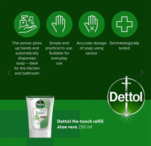 Dettol No Touch Hand Wash System Refill Aloe Vera 1 x 250 ml — image 2