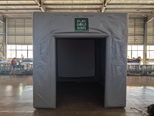 13ft Deep Portable Inflatable Golf Simulator Enclosure Golf Tent With Screen