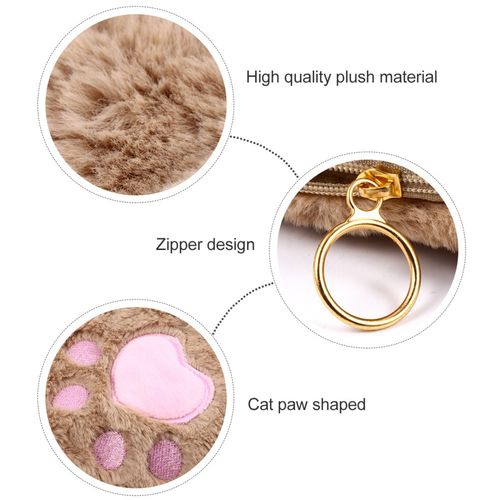1pc Stationery Bag Pen Storage Bag Pen Container Plush Pencil Case Pencil Bag — image 11