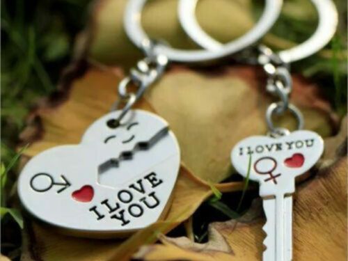 Romantic Gift For Her Him I Love You Keyring Heart Key Lover Couple Key Ring UK — image 5