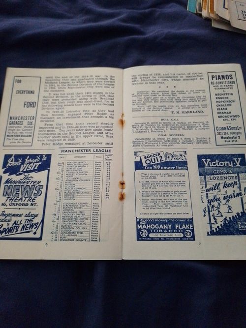MANCHESTER CITY v LEICESTER CITY 1946/1947 Football Programme 28/12/1946 — image 4
