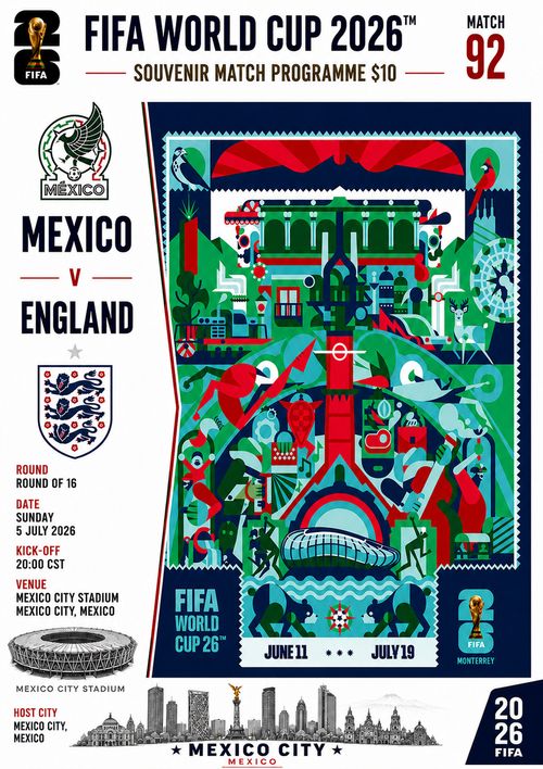 2026 NORWAY v England World Cup Final USA SOUVENIR Programme Mexico City 11 July — image 2