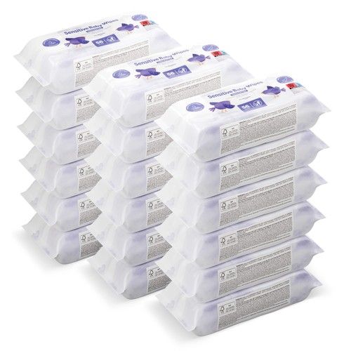by Amazon Sensitive Baby Wipes 1008 Wipes, Unscented, 18 Pack of 56