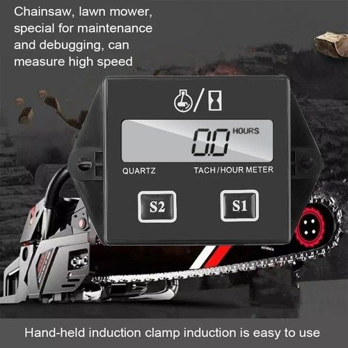 Inductive Engine RPM Meter Engine Tach Hour Meter Digital Tachometer Gauge