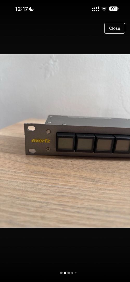 Evertz cp1000e ethernet router control matrix panel with rear display — image 2