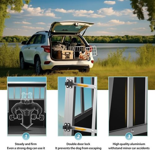 Dog Travel Crate Aluminium Cat Pet Car Transport Box Travel Cages Carrier Cage — image 8