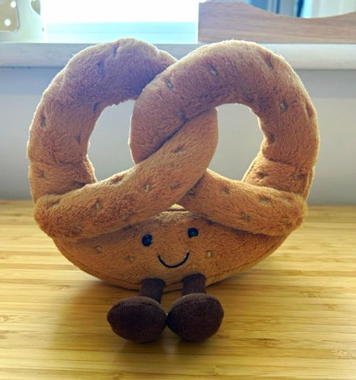 Jellycat Amuseables Pretzel Plush Soft Toys, Food Theme, Small 15-35 cm