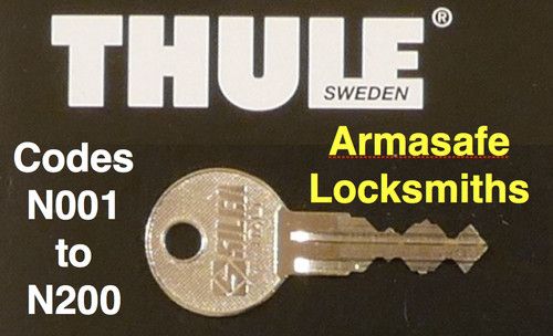 Thule Key Spare Replacement Roof  Box  Rail Bar Cut to Code Number  N001 - N200