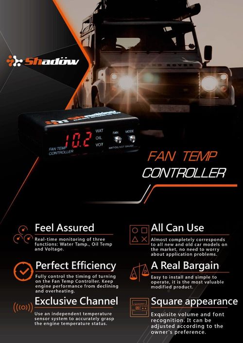Cooling Fan Temperature Controller Display Engine Radiator Water Oil Temp 12v — image 11