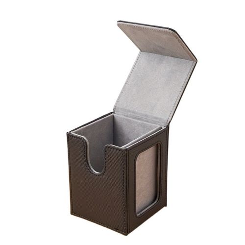 PU Card Deck Box Window Collection Box Trading Card Storage Box Card Organizer — image 1
