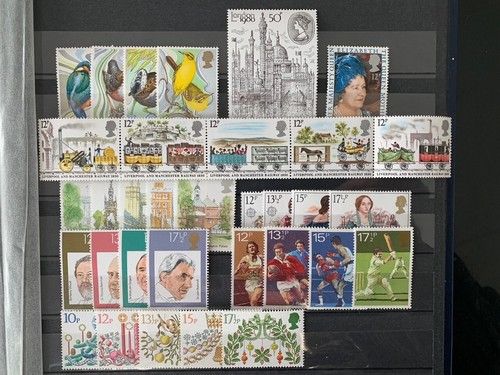 GREAT BRITAIN 1980 COMMEMORATIVE STAMPS YEAR SET MNH MINT 9 x SETS 33 x STAMPS