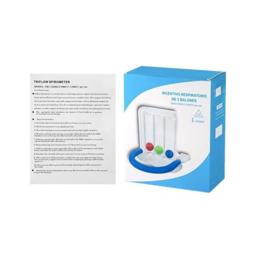 Lung Capacity Exerciser 3 Balls Incentive Spirometer Breathing Trainer Device — image 4