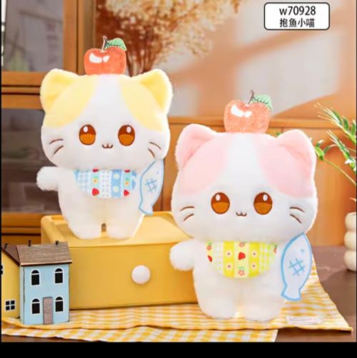 Plush Soft Toy Assorted Animals & Fruit Designs Small Multicolour Pack Of 6